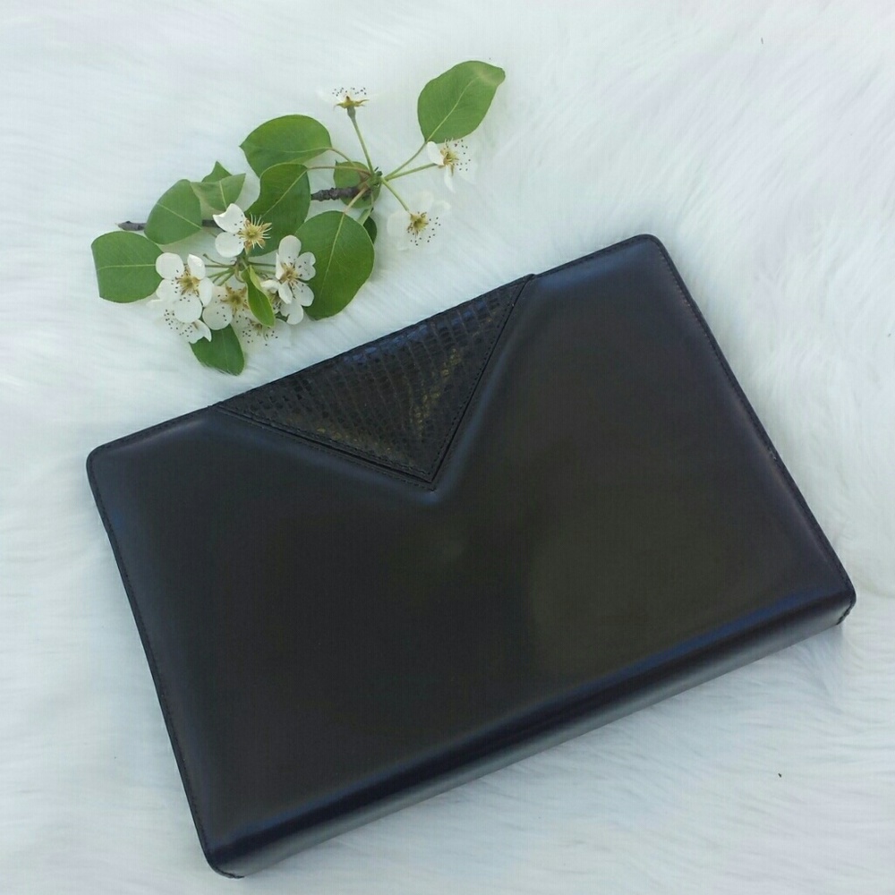 Salvatore Ferragamo black clutch