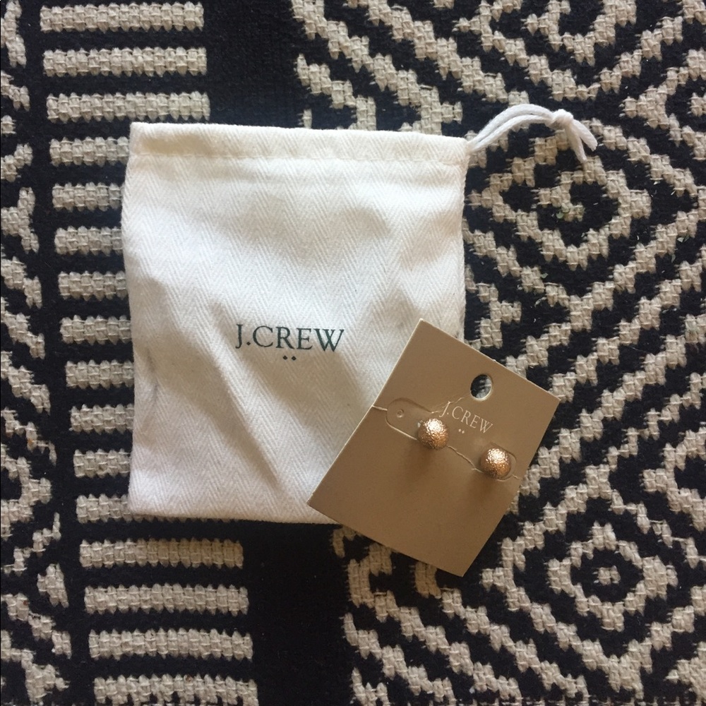 J.Crew gold studded earrings NWT