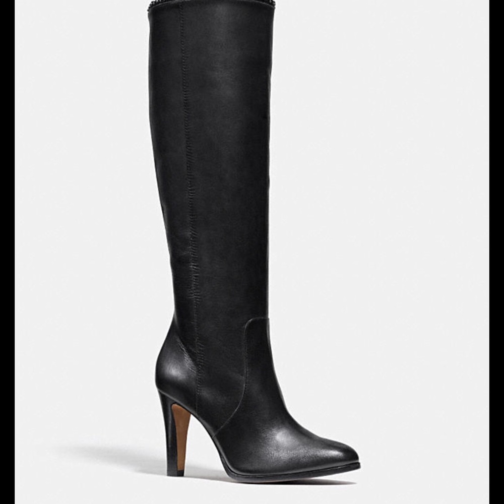 Coach "Jade" Stiletto Heel Knee Boots - Picture 3 of 8