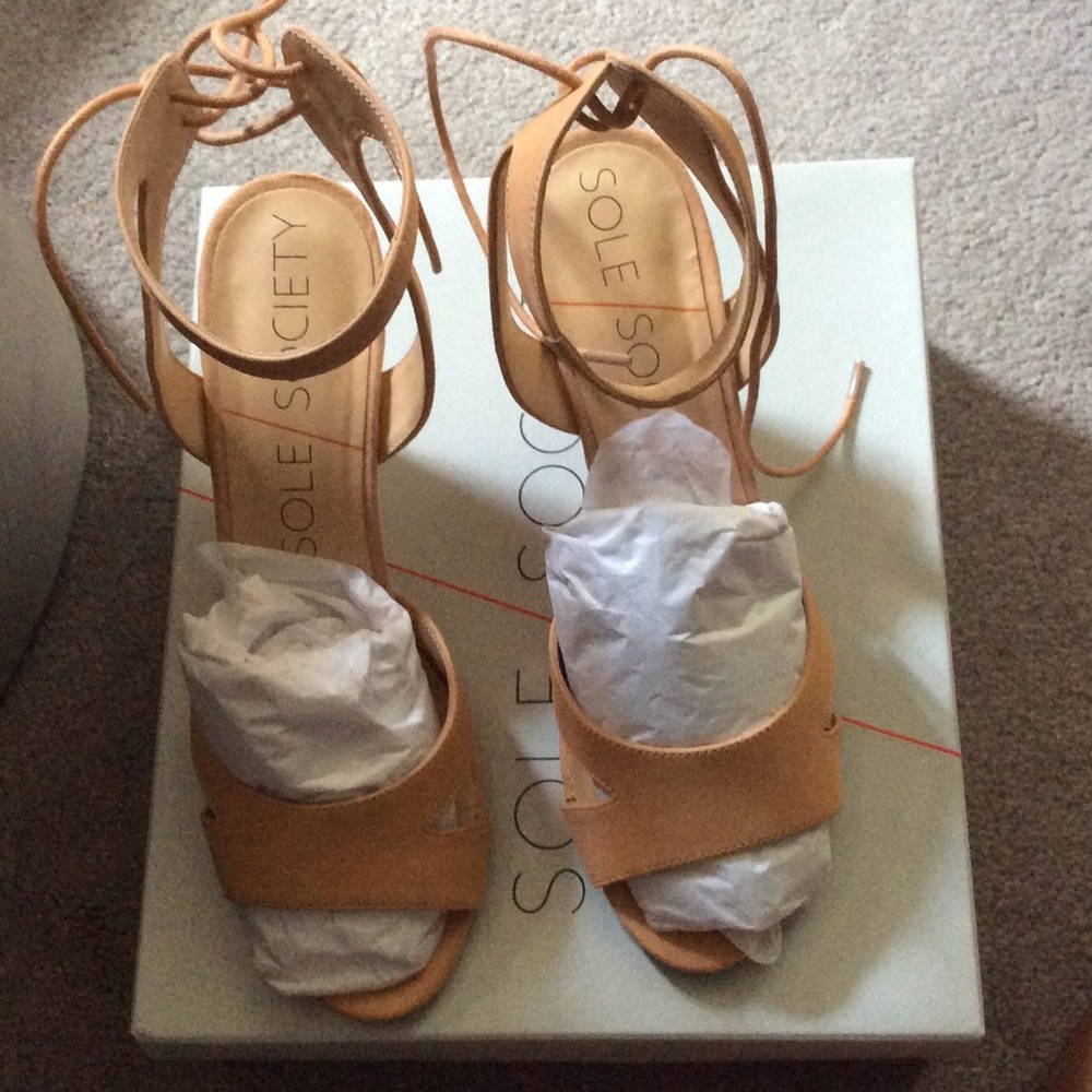 Sole Society Rustic Orange Leather Shoes