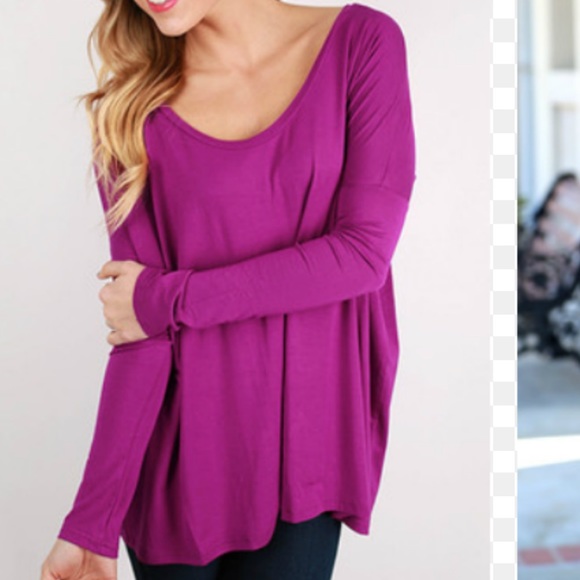 piko Tops - Fuschia piko long sleeved top