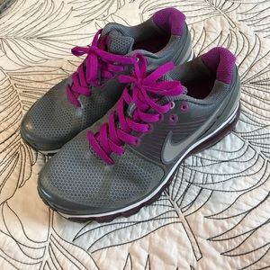 Women's Purple and Gray Nike Airmax