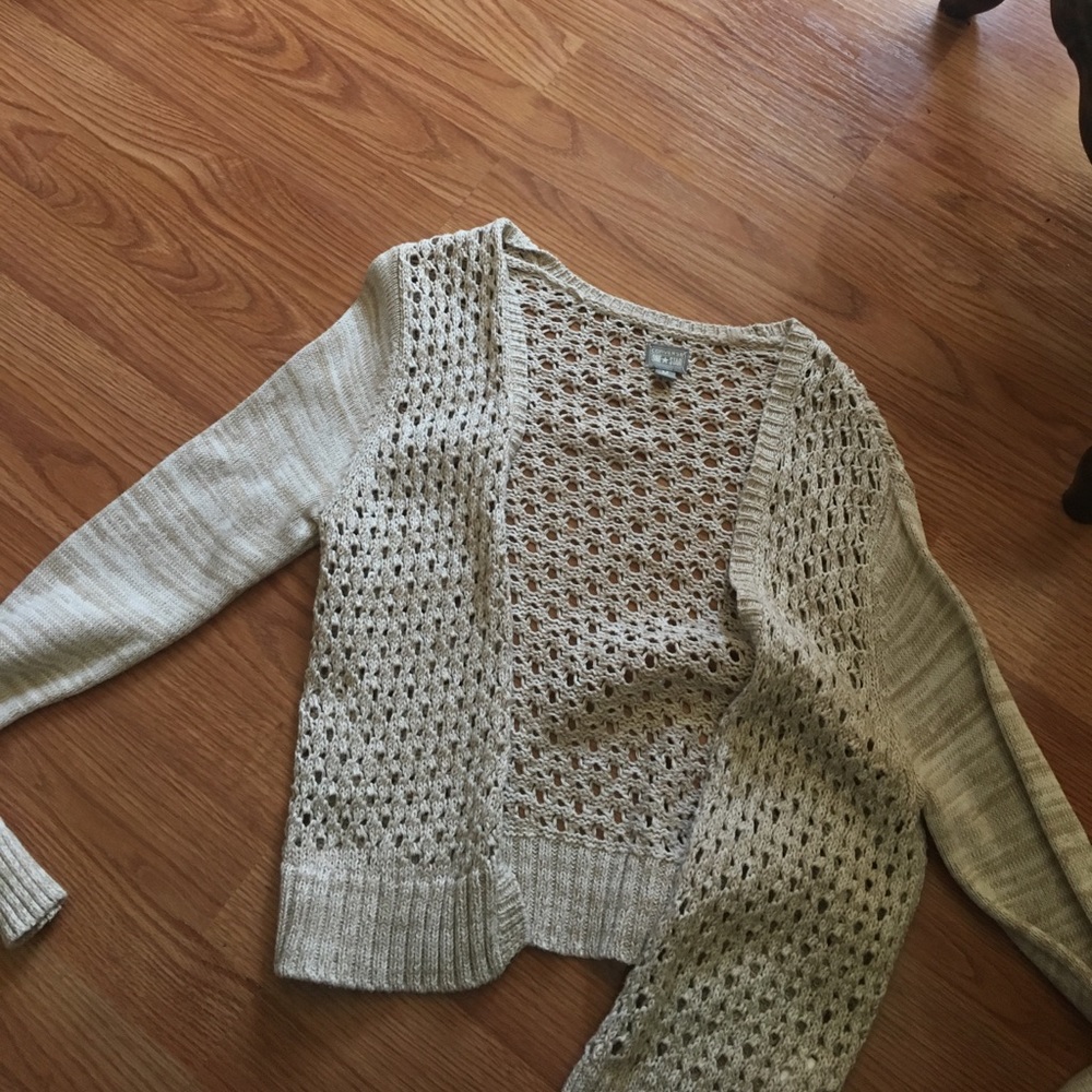 Tan knit cardigan