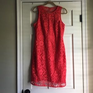 Beautiful lace J.Crew Collection coral shift