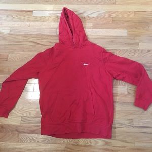 Red Nike hoodie large