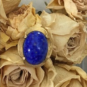 Vintage Lapis Art Deco Ring