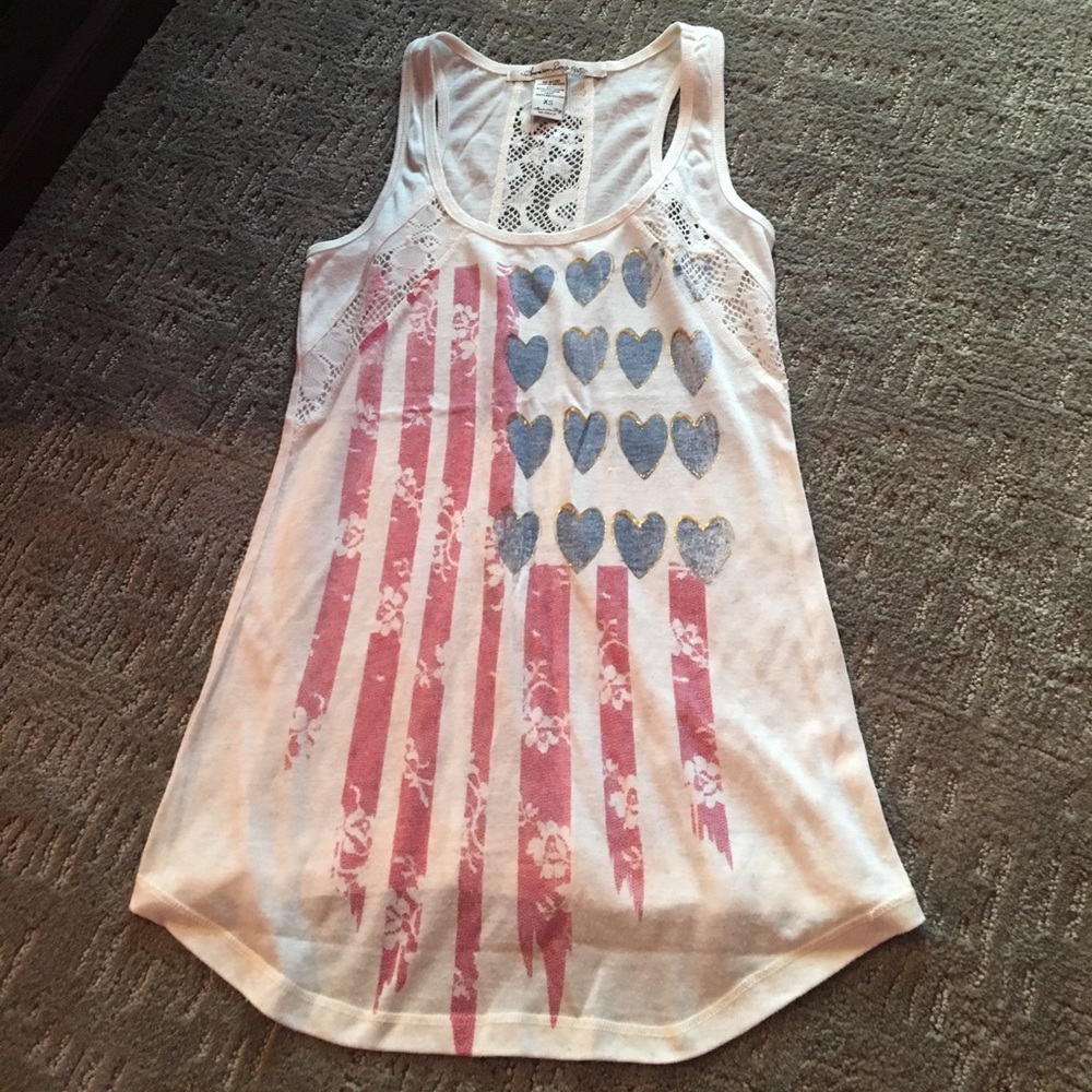 American flag tank top