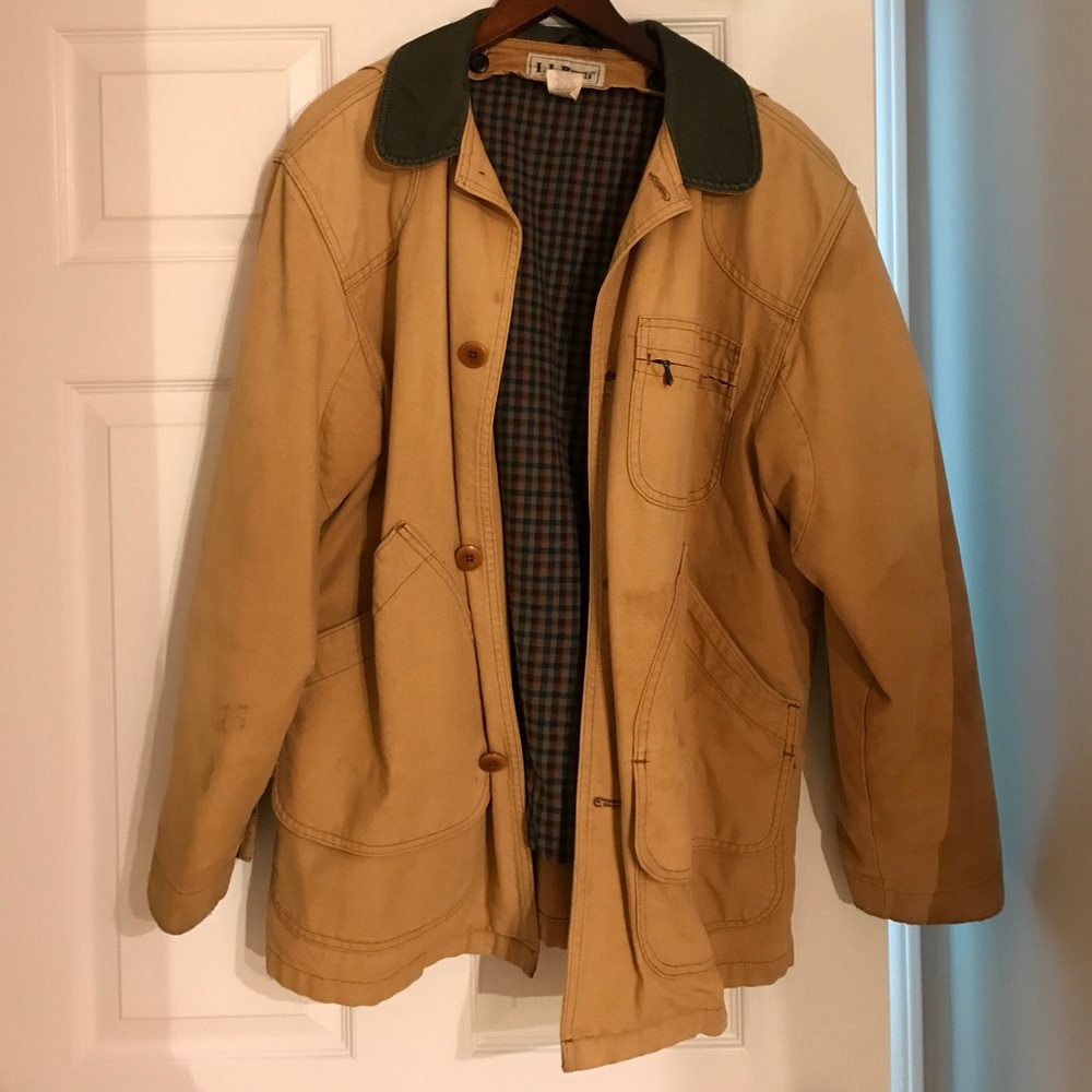 ll bean canvas jacket primaloft liner