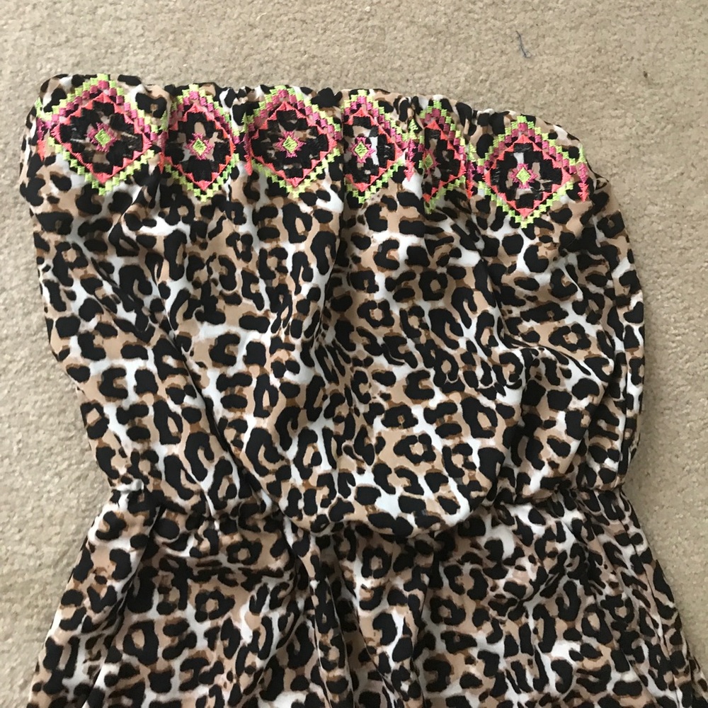 Leopard tube top dress