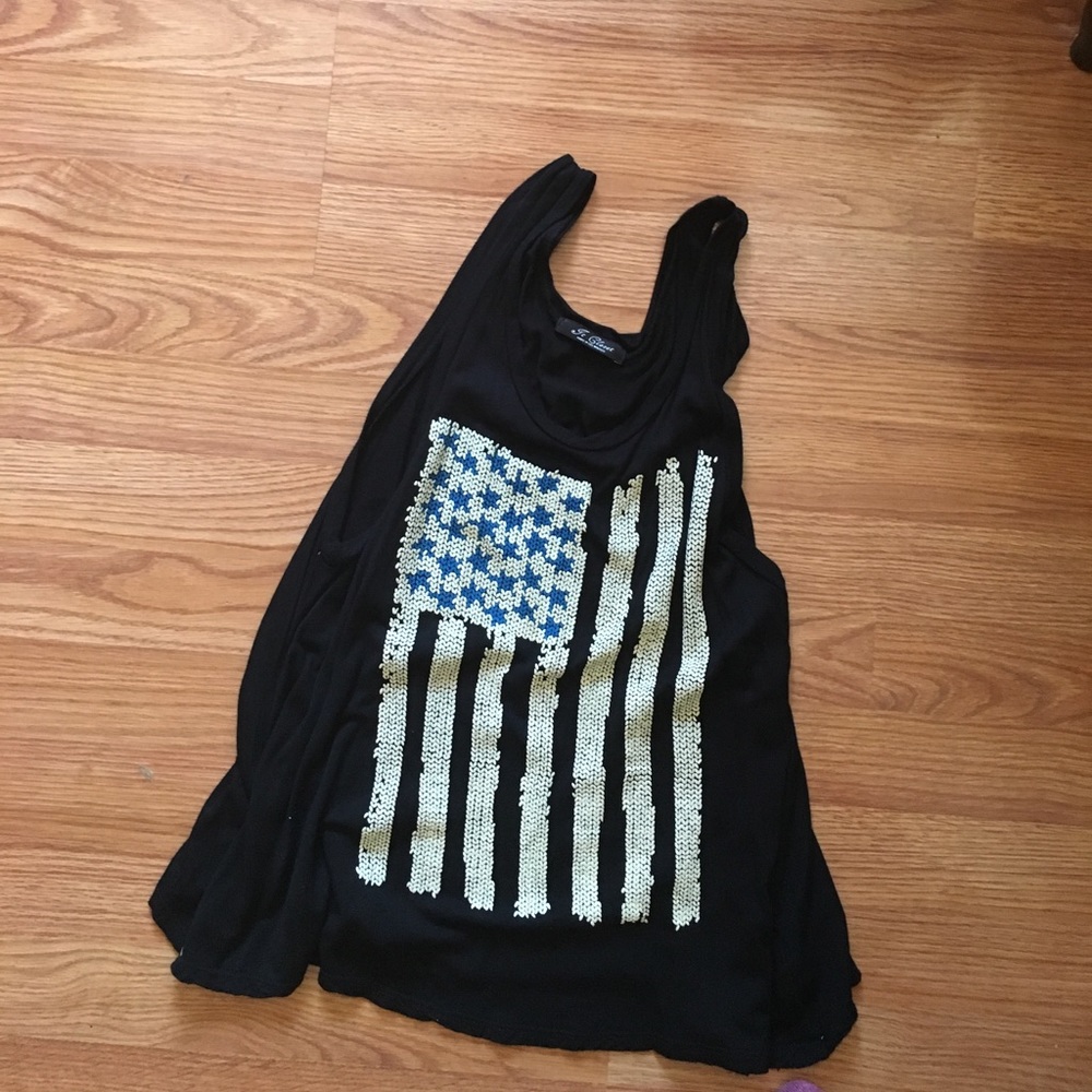 American flag flowy tank