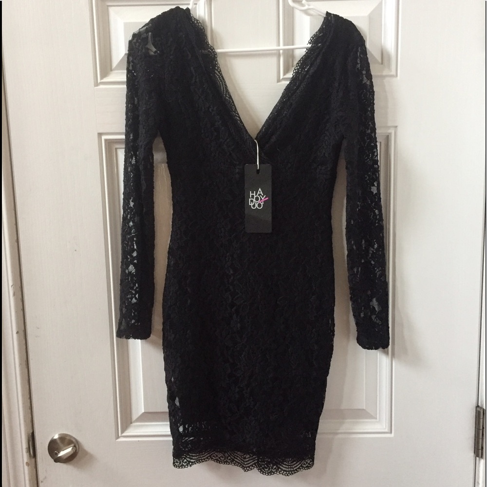 Black Lace Mini Dress