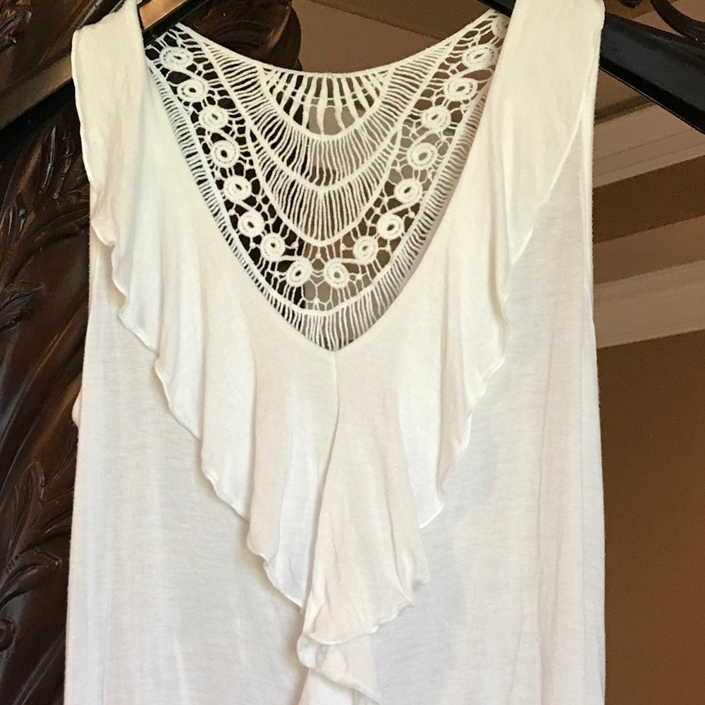 Sleeveless cream top