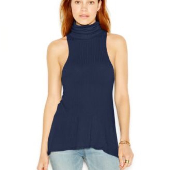 Free People Drippy Rib Sleeveless Turtleneck - Picture 1 of 3