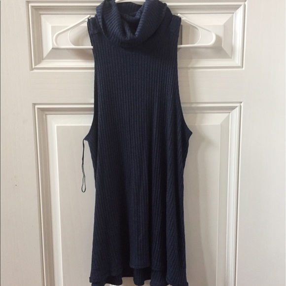 Free People Drippy Rib Sleeveless Turtleneck - Picture 2 of 3