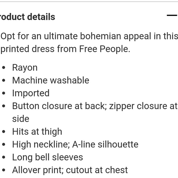 🔥Size2,4,6🔥Free People Tegan Print Mini Dress - Picture 4 of 4