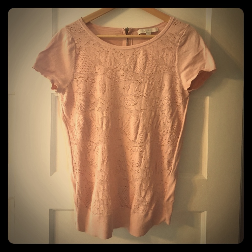 🌸 LOFT  🌸 Short sleeve sweater shirt