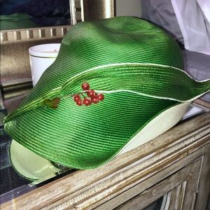 Adolfo Realites vintage ladies green hat