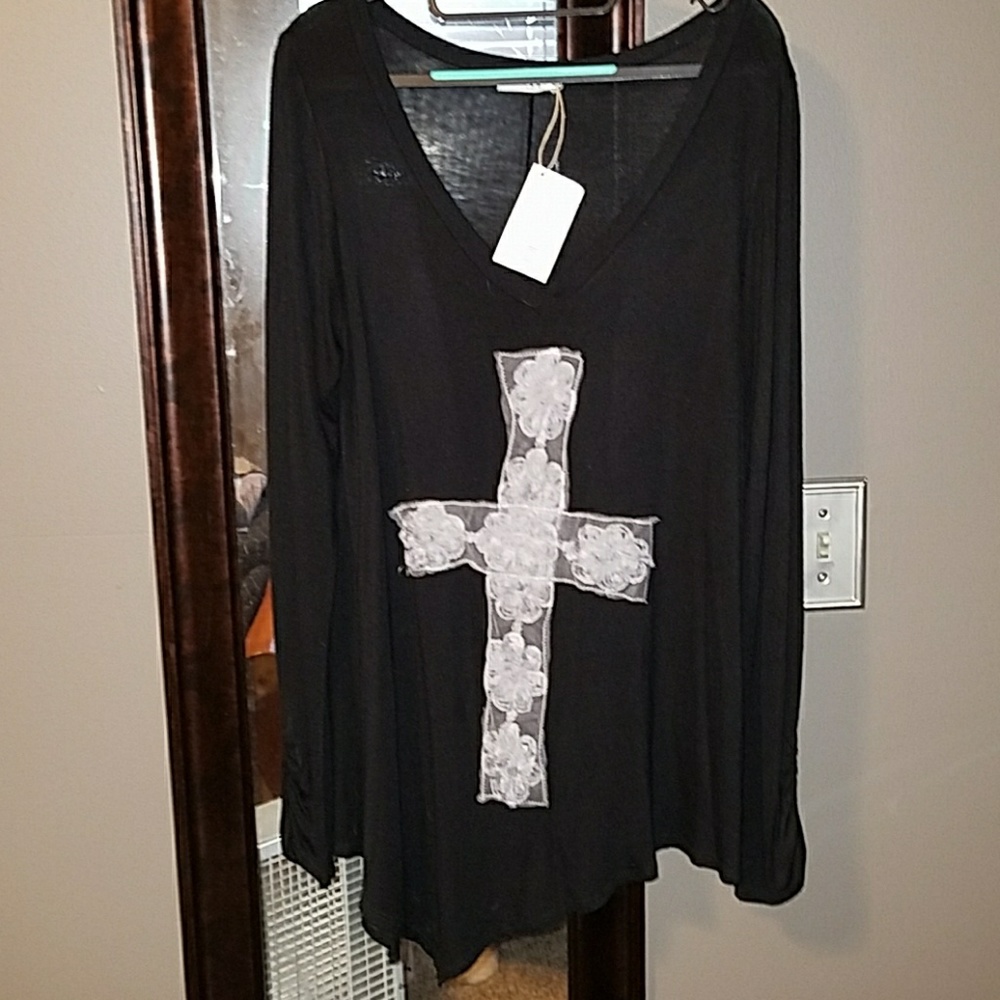 Flower cross tunic