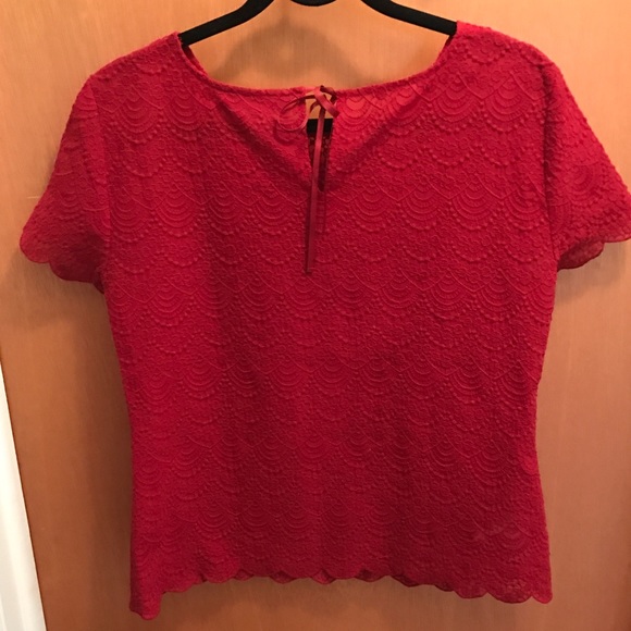 LOFT red blouse - Picture 2 of 3