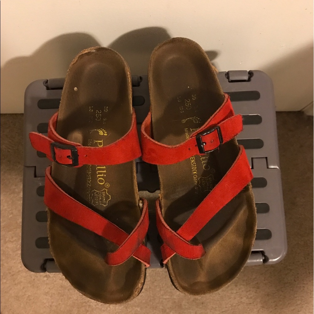 red birkenstocks