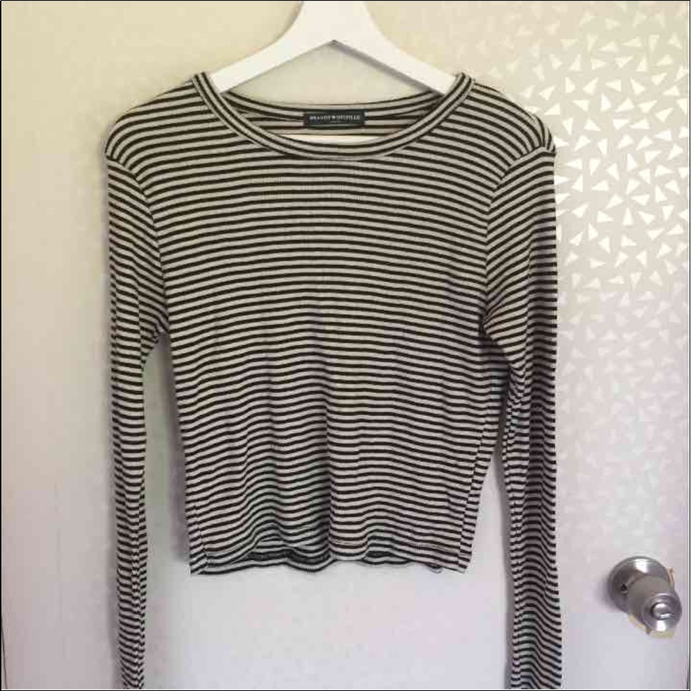 Brandy Melville Ribbed Long Sleeve Stripes