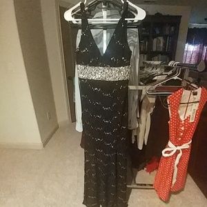 Black sequin formal dress