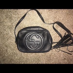Gucci Black Leather Crossbody Purse