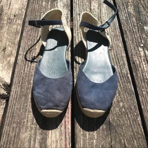 Eric Michael Blue Suede Flats