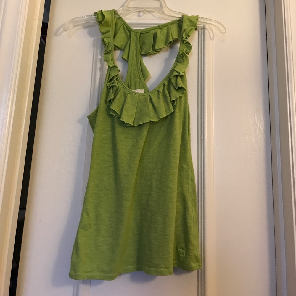 MOVING SALE🎉 Light green ruffle racerback tank