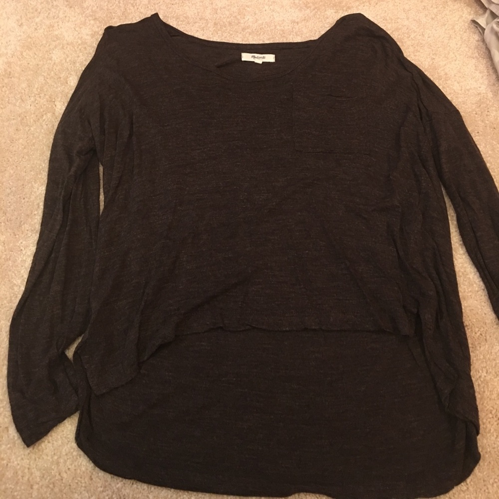 Madewell Long sleeve brown soft tee