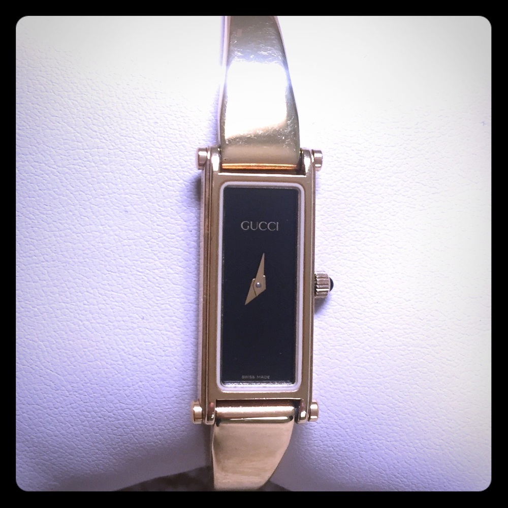 Gold Gucci Bangle Watch