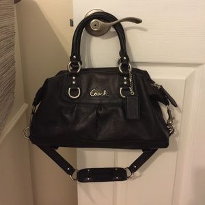 Black Coach Leather Handbag