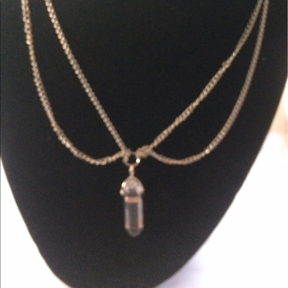 Crystal Pendant on Silver chain - Picture 3 of 4