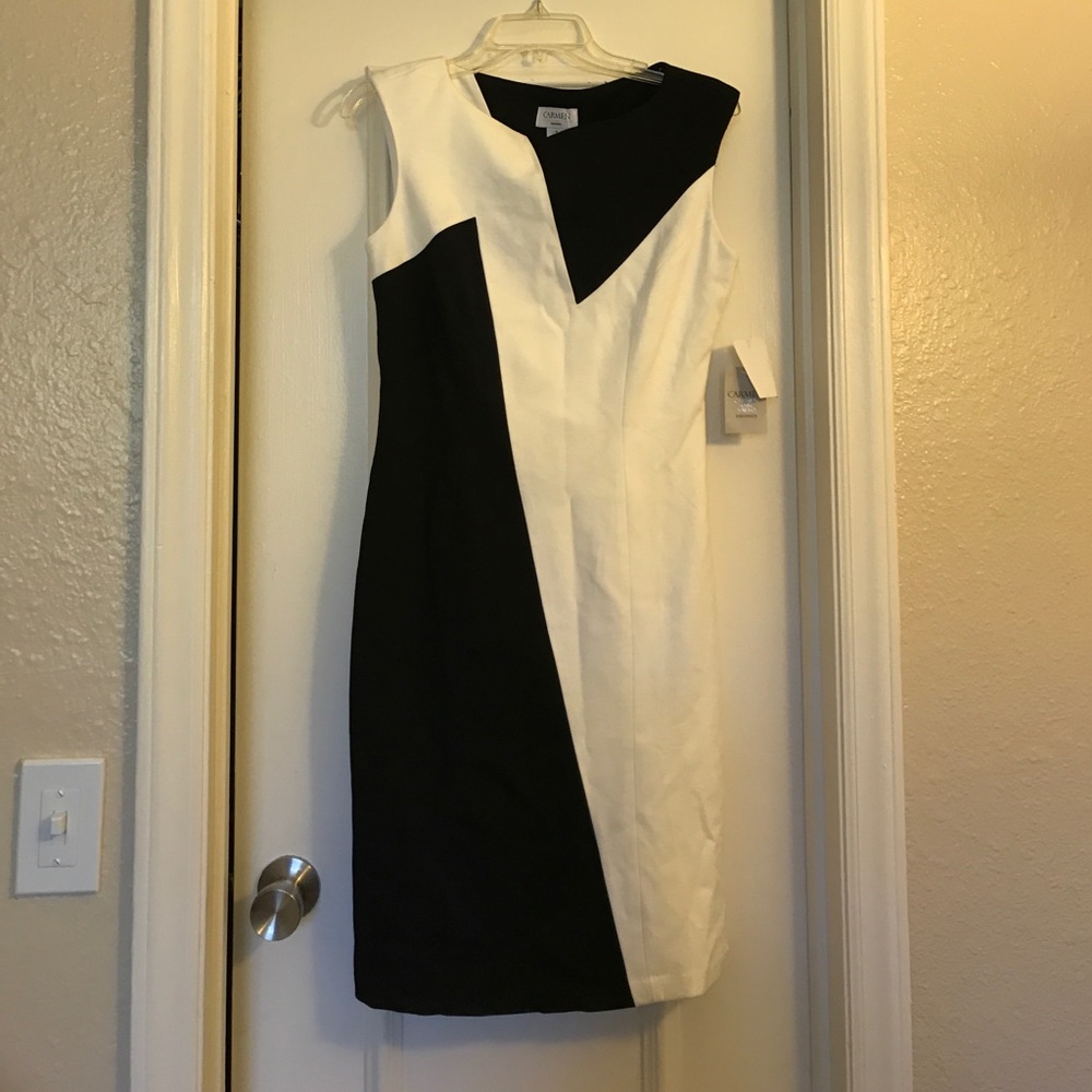 MOVING SALE🎉 NWT black and white career dress