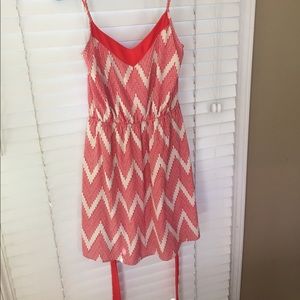 Coral and Cream Dress