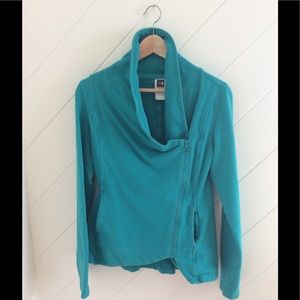 The North Face Asymmetrical Turquoise Zip Up