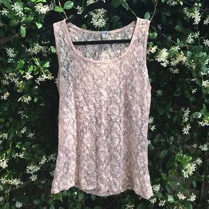 🌸Sheer, light pink, sleeveless top🌸