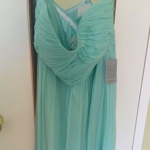 Donna Morgan 16W Strapless Chiffon Dress with Sash