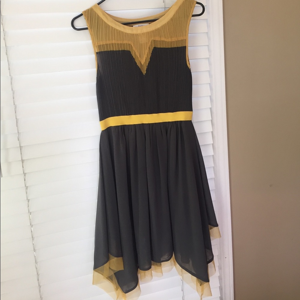 Gray & Yellow Dress