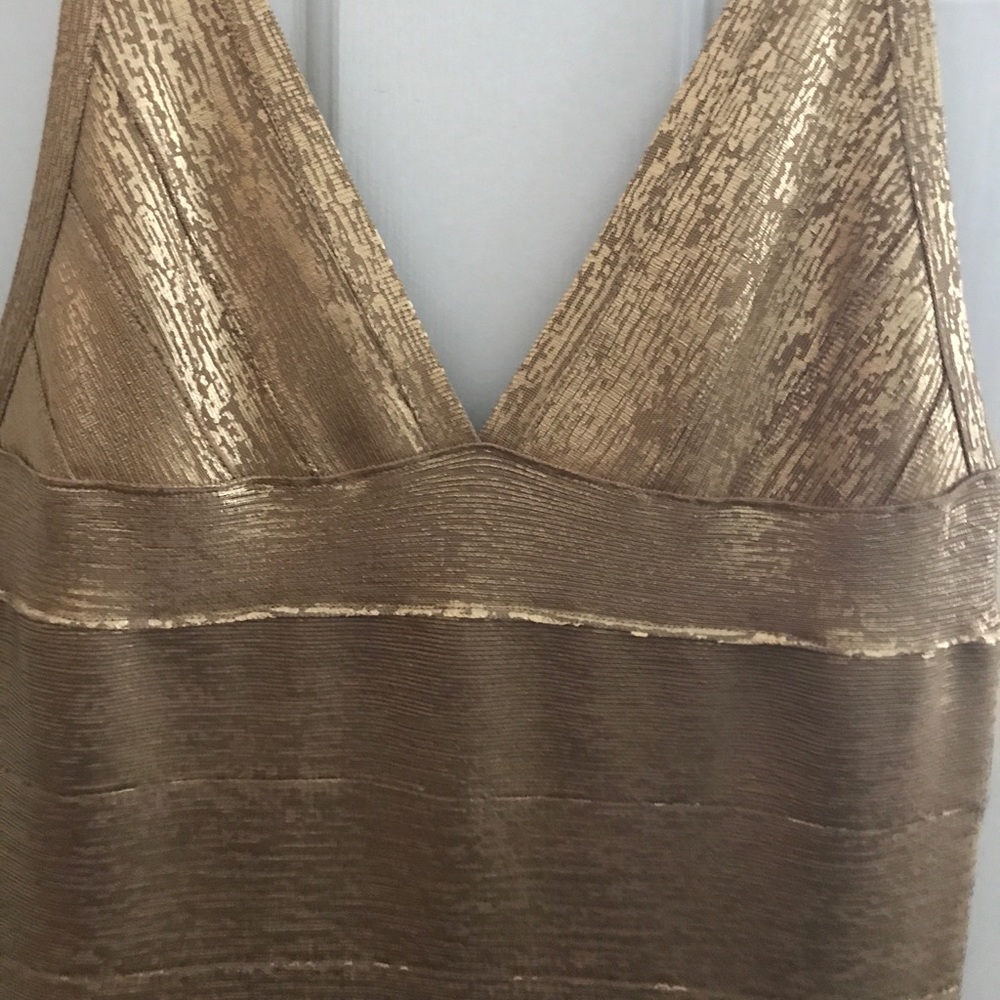 Gold Shimmer "Hold U In" cocktail dress