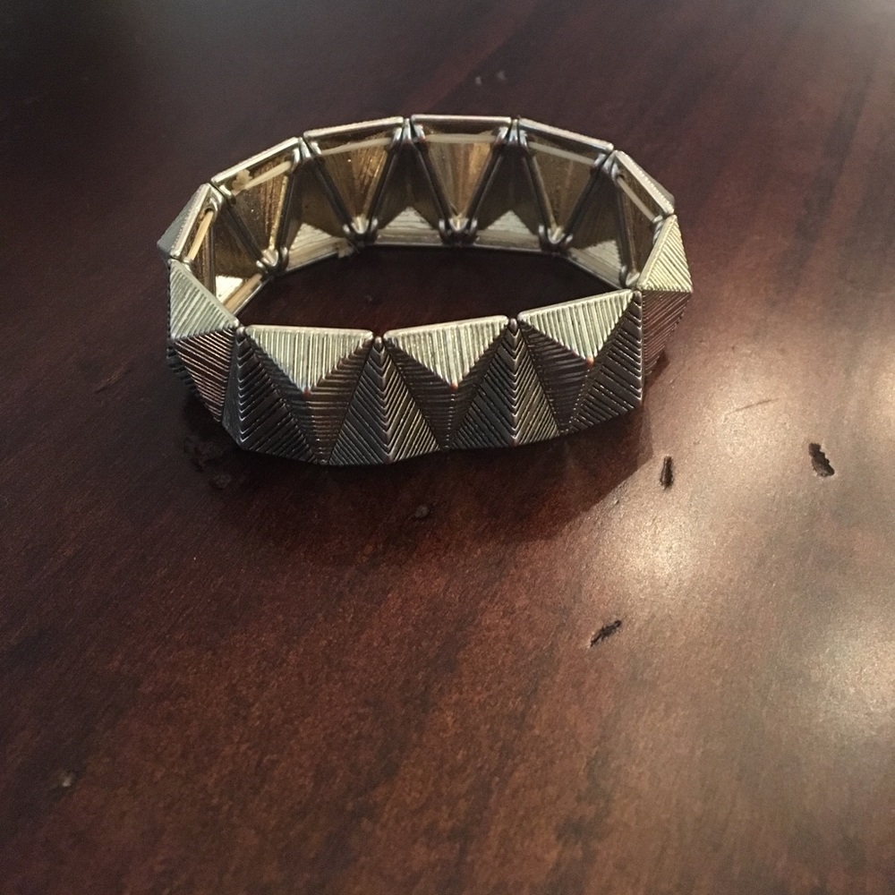 Gold Tone Geometric Bracelet
