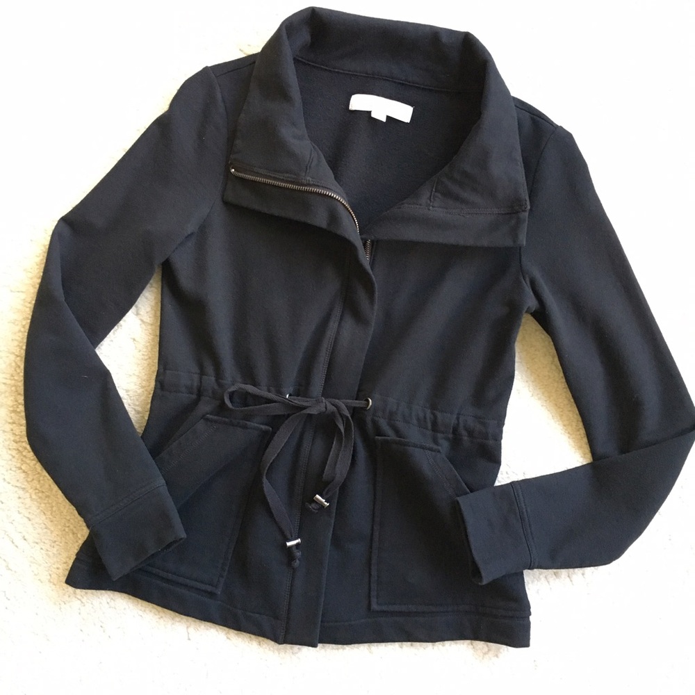 Black Zip Jacket by LOFT