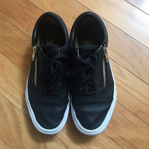 Black Leather Vans