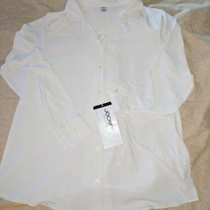 Jockey *NWT* Off White L/S Blouse Large