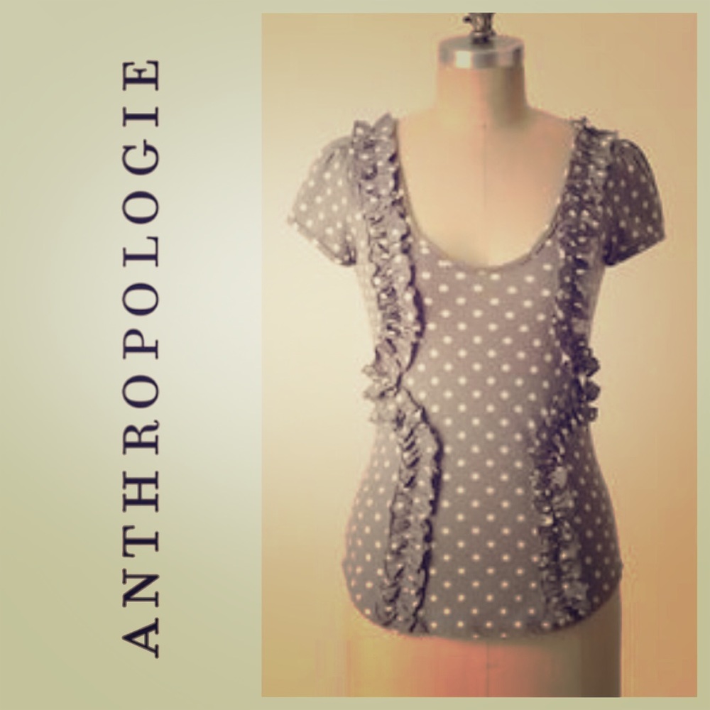 Little Yellow Button Polka Dot Tee