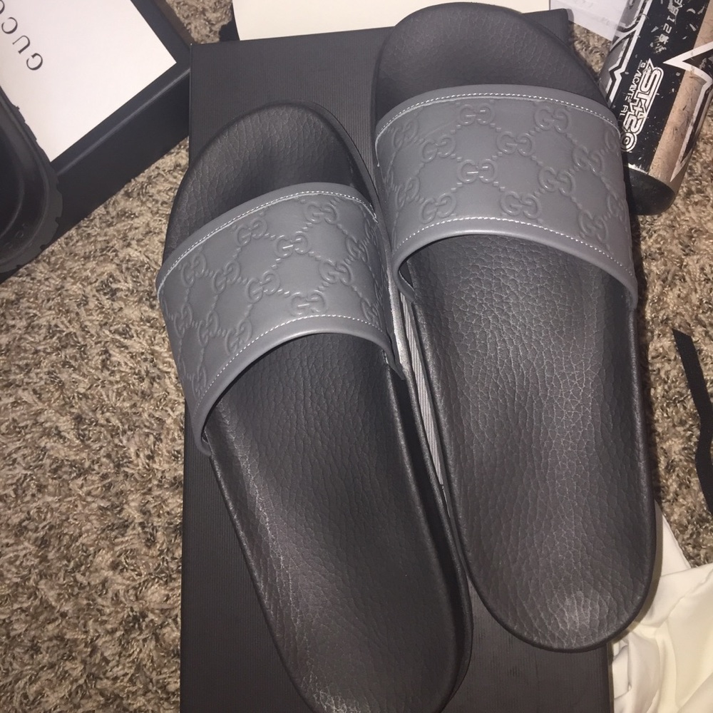 Brand New Leather Gucci Flip Flops