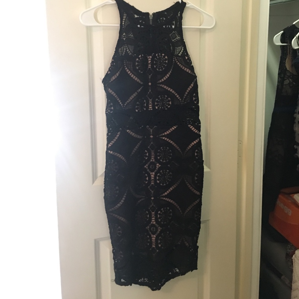 Black lace dress