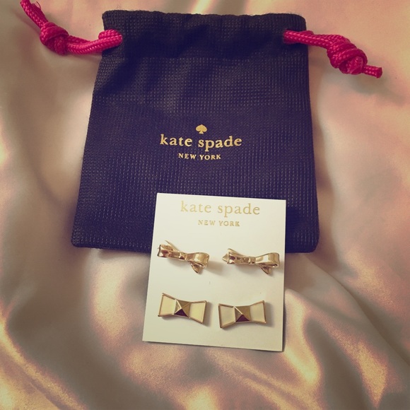 Kate spas bow earrings (2 sets) NWT - Picture 2 of 3
