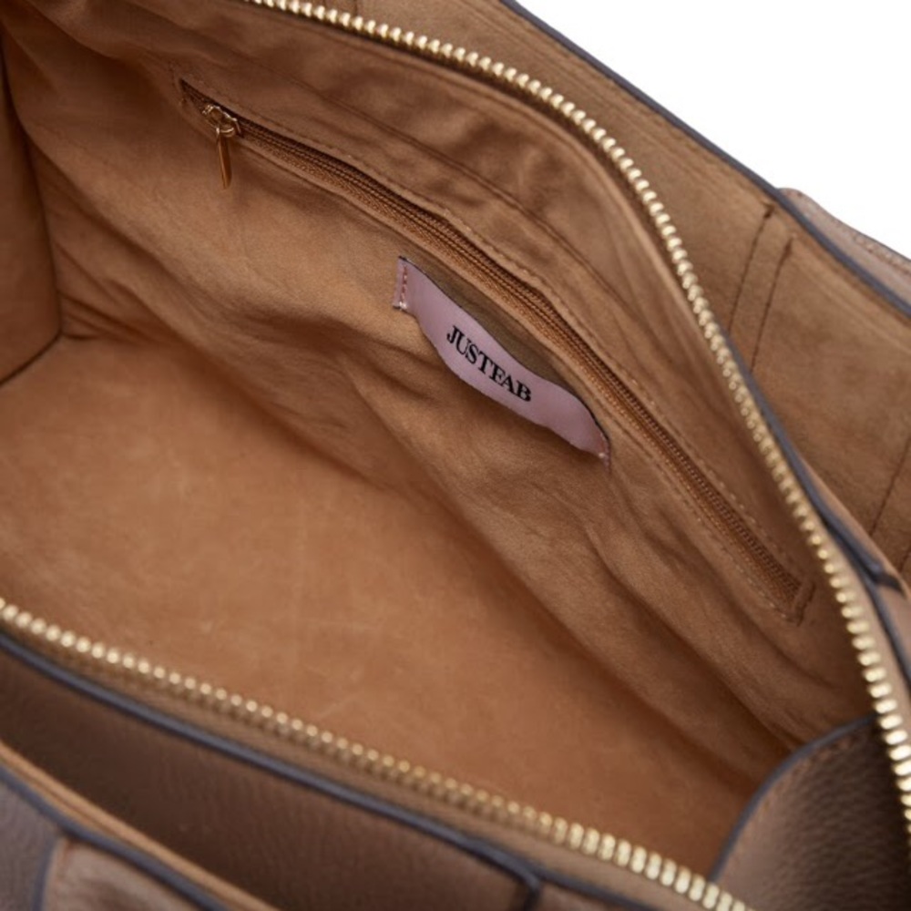 NWT Shoe Dazzle Faux Leather Bag in Tan - Picture 3 of 5