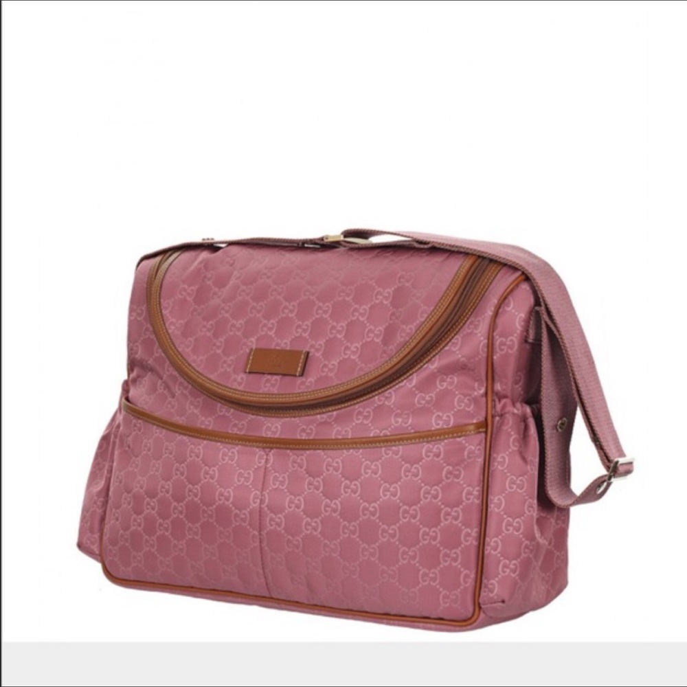 Authentic Pink Gucci Diaper Bag